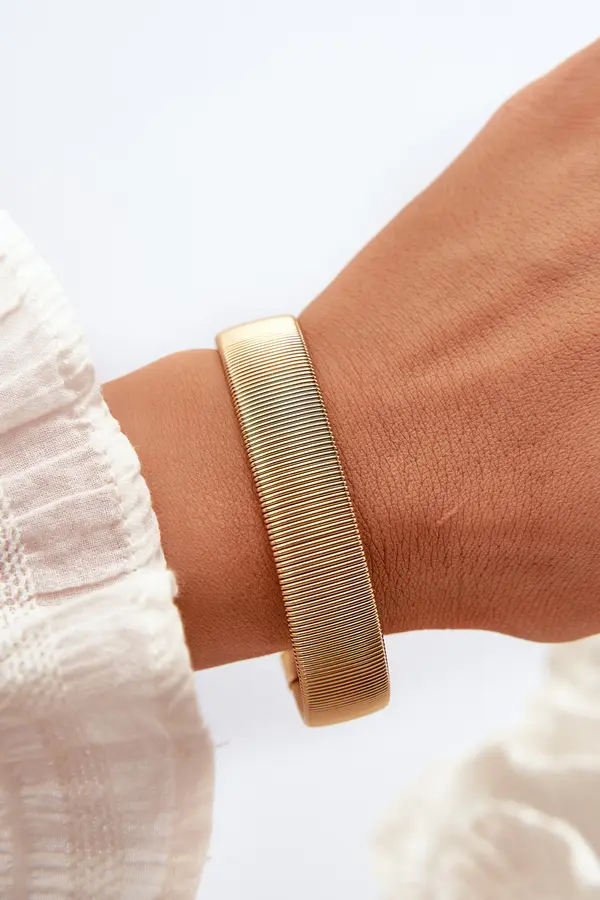Glam Chic Glam Chic Elastic Women's Stainless Steel Bracelet Gold