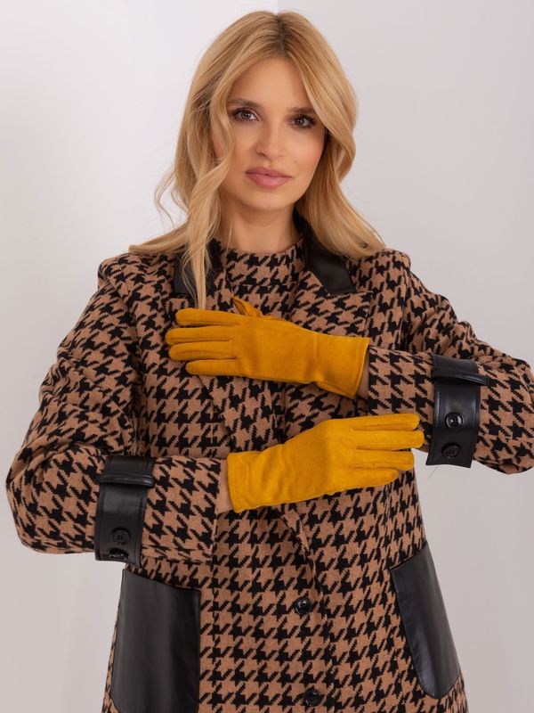 Wool Fashion Italia Gloves-AT-RK-2370.99-dark yellow