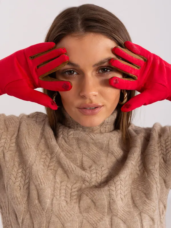 Wool Fashion Italia Gloves-AT-RK-238601.78-Red