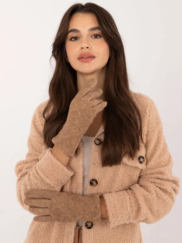 Wool Fashion Italia Gloves-AT-RK-23901.22-camel