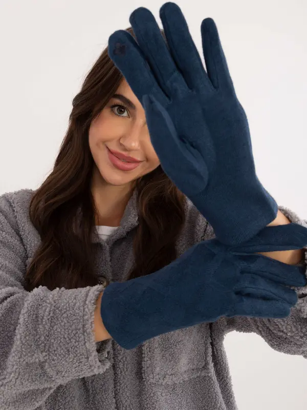 Wool Fashion Italia Gloves-AT-RK-23901.22-marine