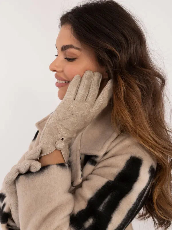 Wool Fashion Italia Gloves-AT-RK-23903.55-beige