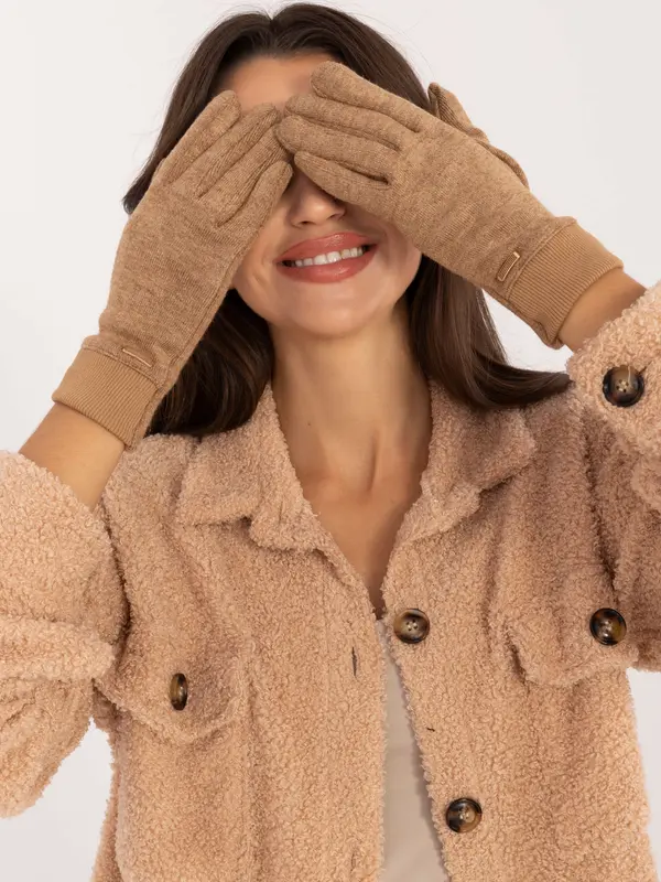 Wool Fashion Italia Gloves-AT-RK-23905.03X-camel