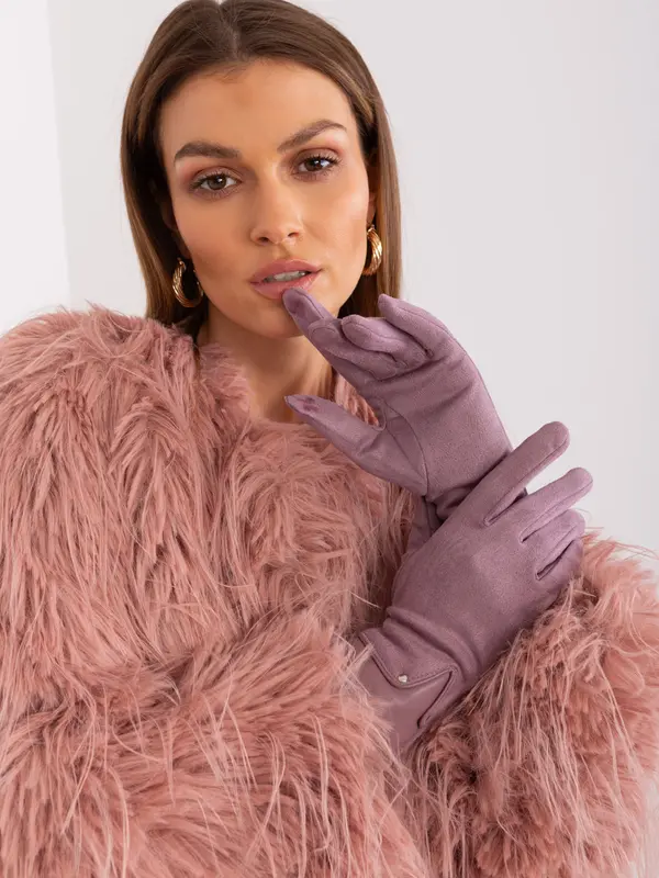 Wool Fashion Italia Gloves-AT-RK-239507.61P-Purple