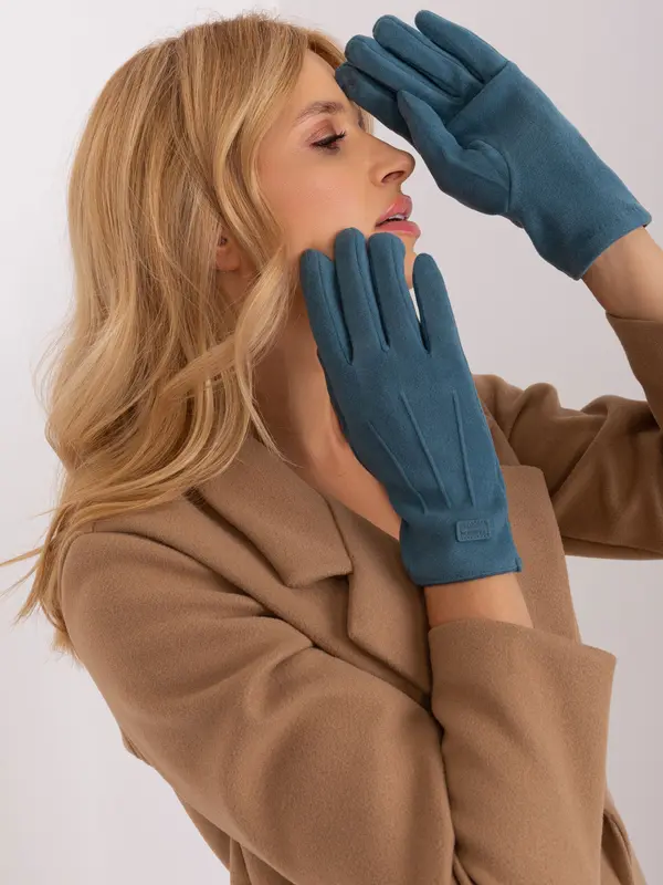 Wool Fashion Italia Gloves-AT-RK-8502A.90-marine