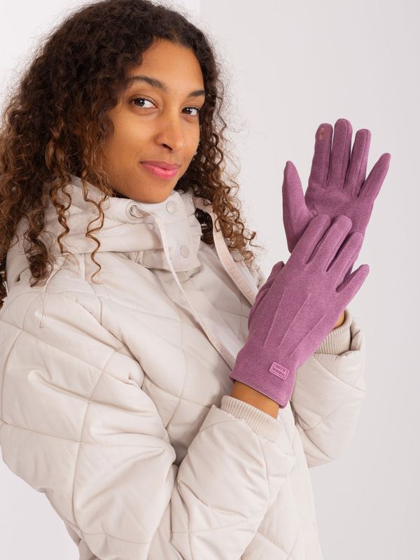Wool Fashion Italia Gloves-AT-RK-8502A.97-purple