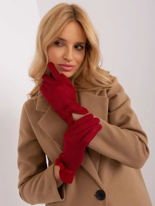 Wool Fashion Italia Gloves-AT-RK-9003A.85-Red