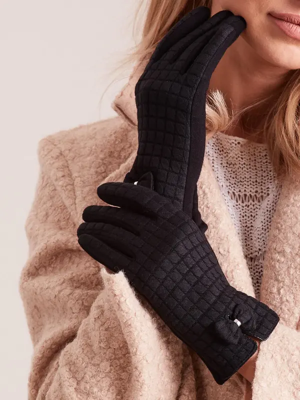 Wool Fashion Italia Gloves-AT-RK-9502.25-black