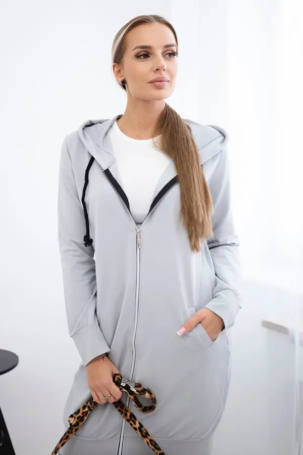 Kesi Gray dress with hood and hood