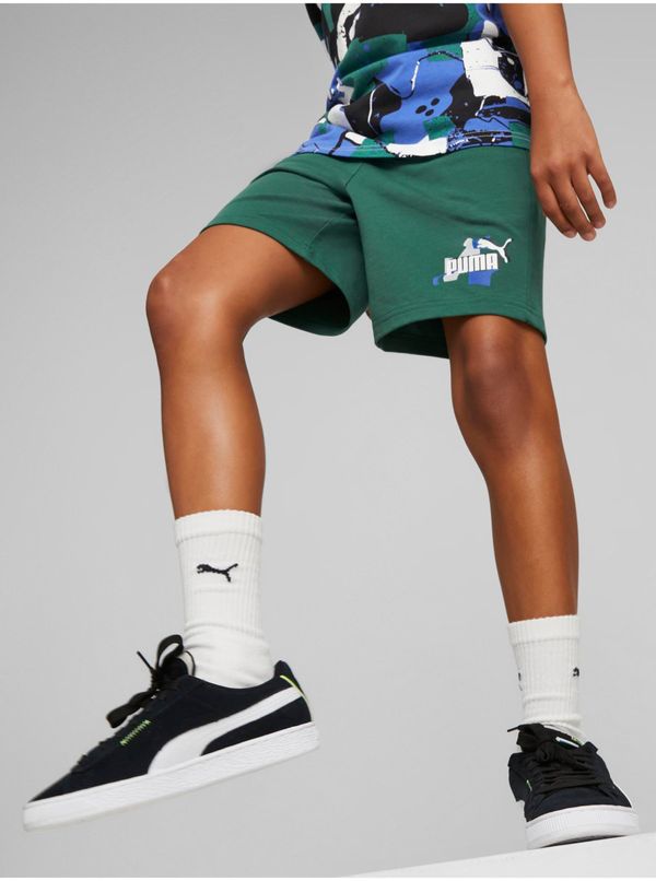 Puma Green boys' sweat shorts Puma ESS+ Street Art - Boys