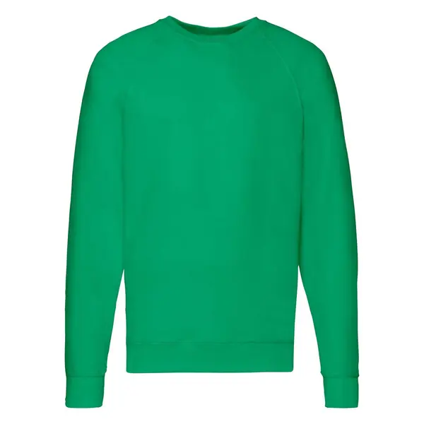 Fruit of the Loom Green Men's Sweatshirt Lightweight Raglan Sweat Fruit of the Loom