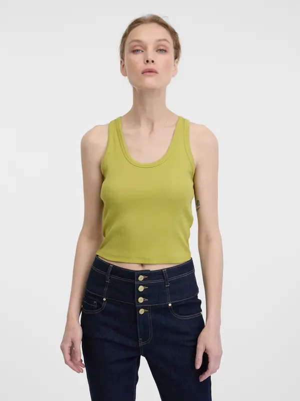 Orsay Green women's crop tank top ORSAY - Women's