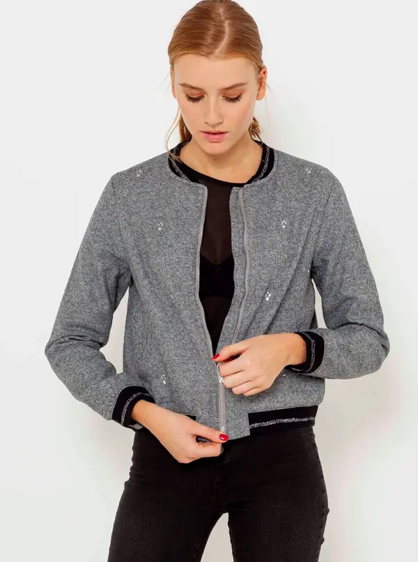 CAMAIEU Grey Brindle Lightweight Jacket CAMAIEU - Women