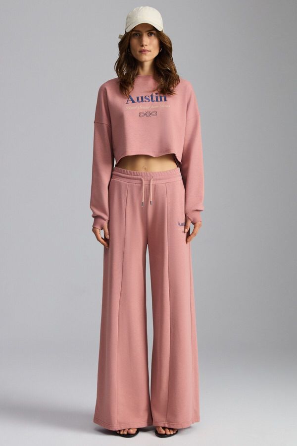 GRIMELANGE GRIMELANGE LEYAN Women's Organic Cotton Dusty Rose Sweatpants