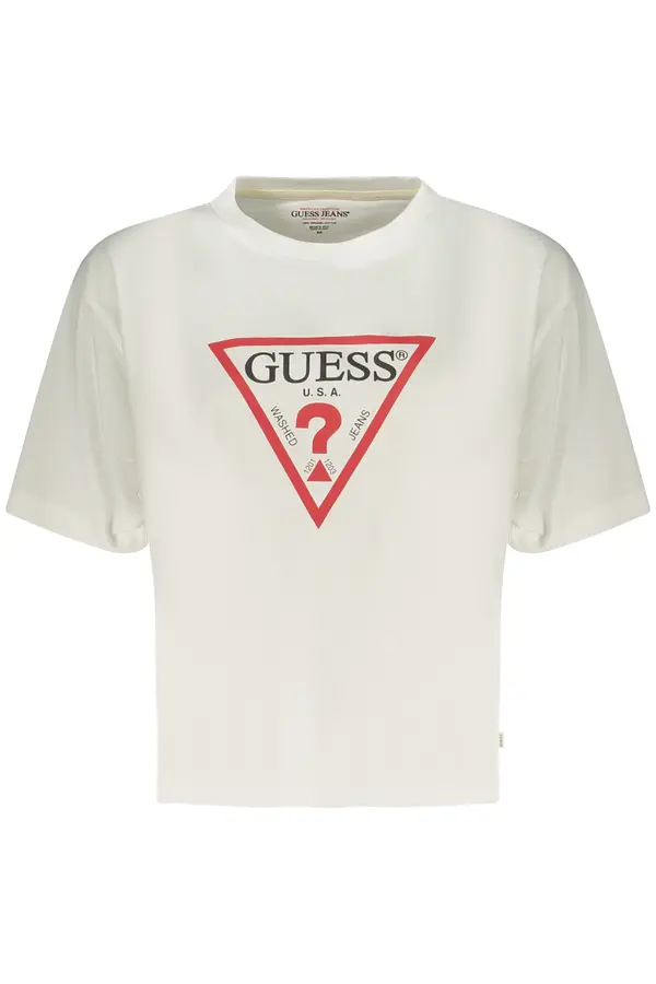 GUESS JEANS Guess bijela crop majica kratkih rukava