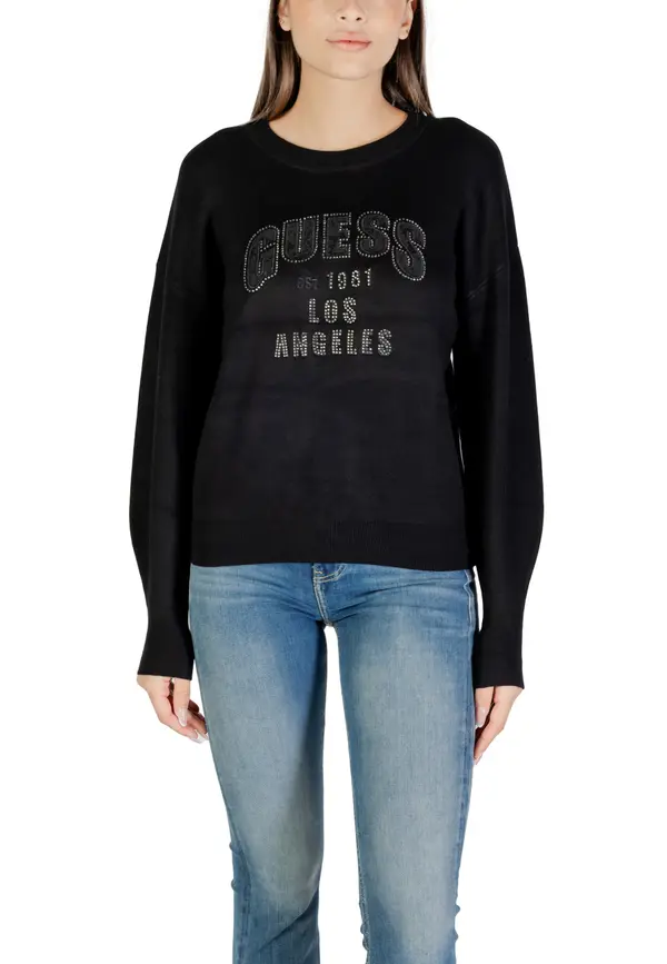 Guess Guess crni džemper s printom