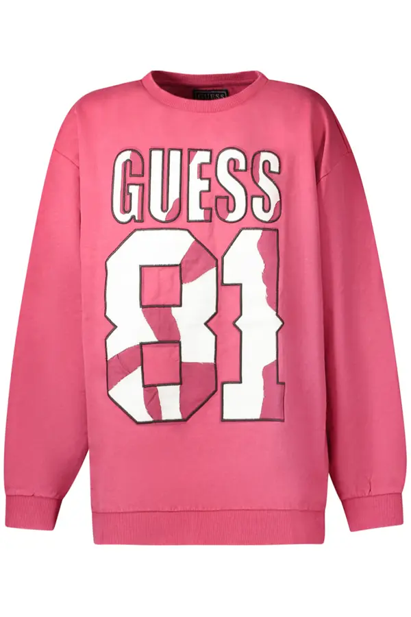 GUESS JEANS GUESS dječja majica s kapuljačom crvene boje