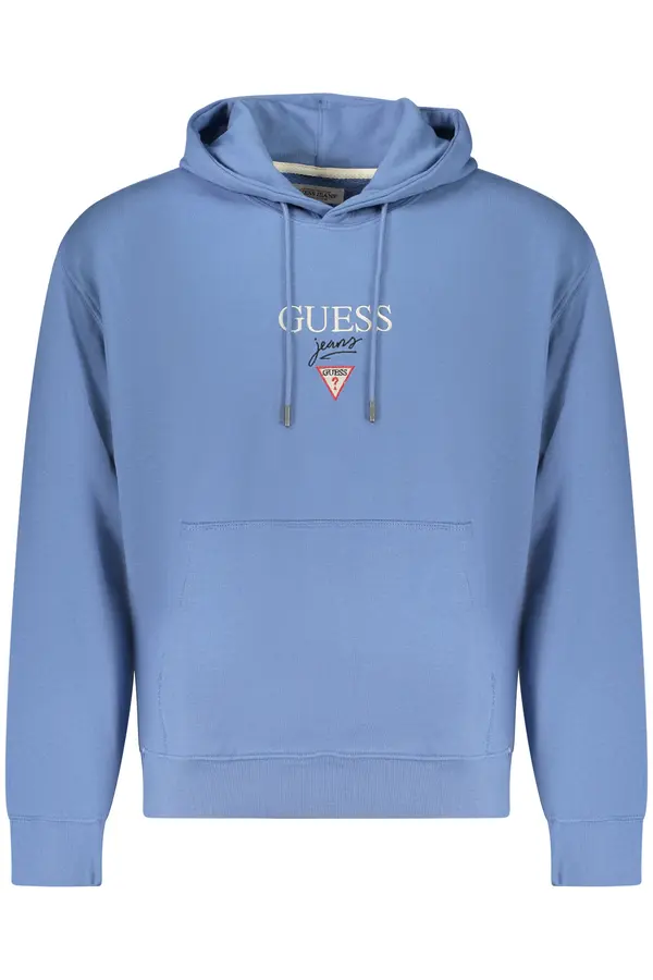 GUESS JEANS Guess plava majica s kapuljačom