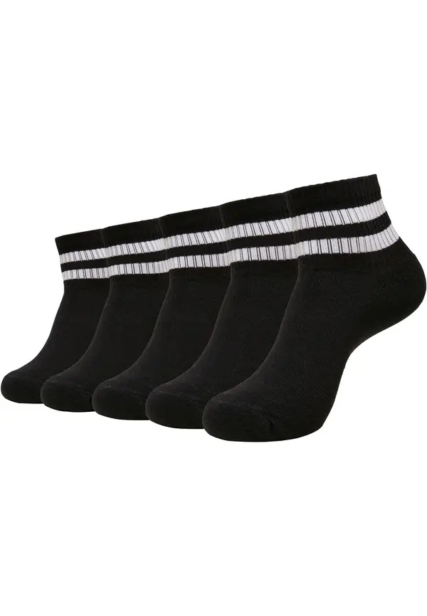 Urban Classics Half Cuff Logo Sports Socks After 5 Packs Black