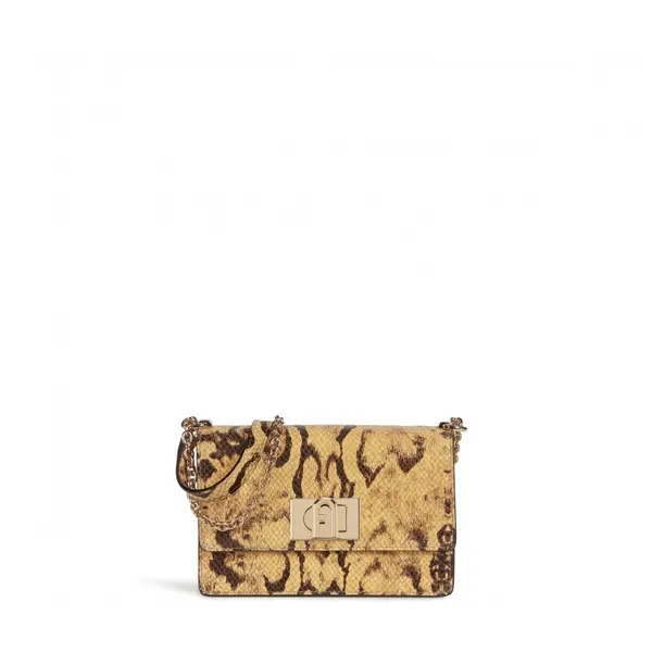 Furla Handbag - FURLA 1927 MINI CROSSBODY 20 - VITELLO ST. PITONE DIAMANTE beige