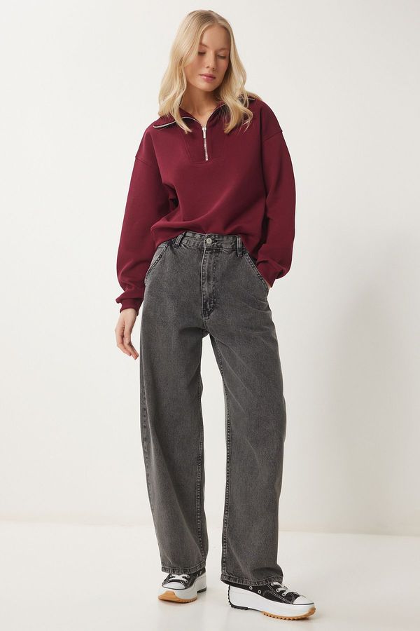 Happiness İstanbul Happiness İstanbul Women's Anthracite Wash Baggy Jeans