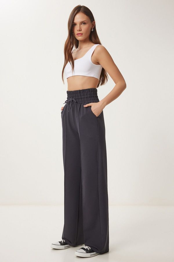 Happiness İstanbul Happiness İstanbul Women's Smoke Pocket Basic Knitted Sweatpants