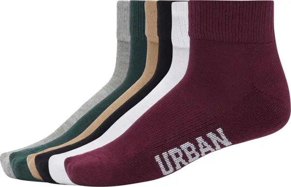 Urban Classics High Sneaker Socks 6-Pack Winter Color