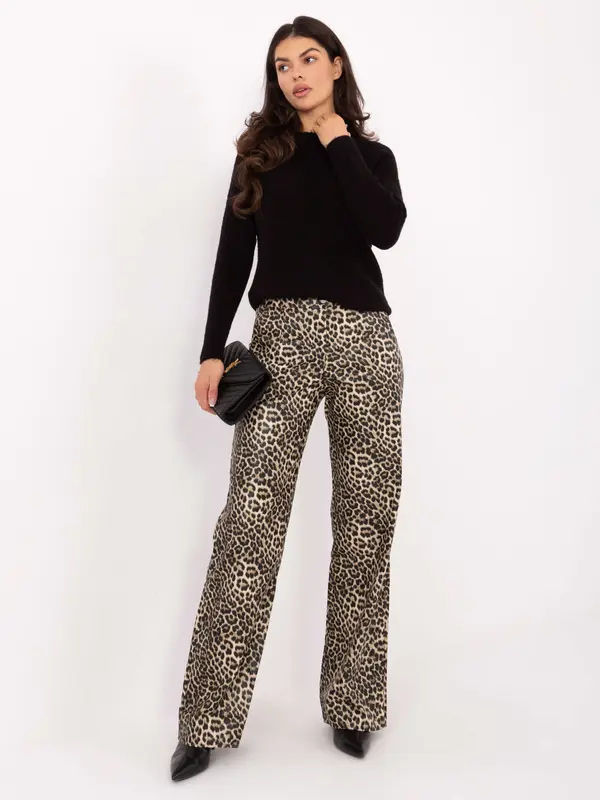 LAKERTA Hlače s leopard uzorkom