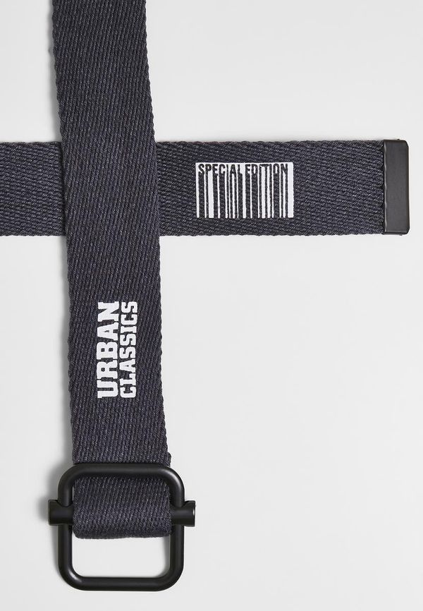 Urban Classics Industrial canvas belt 2 packs black/navy
