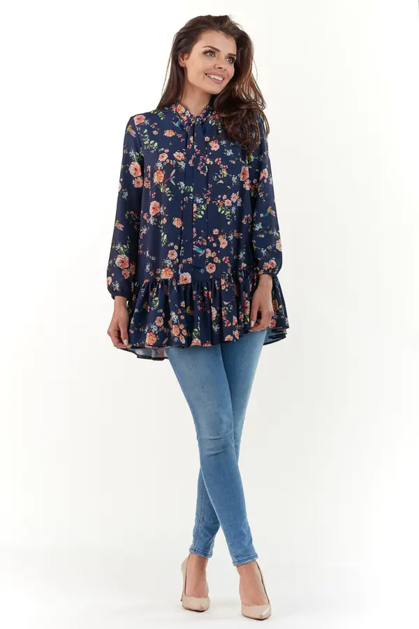 Infinite You Infinite You Woman's Shirt M165 Navy Blue