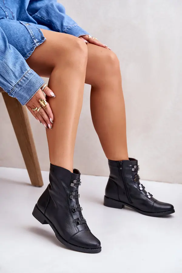 Boto Insulated women's ankle boots with zip black Evalith