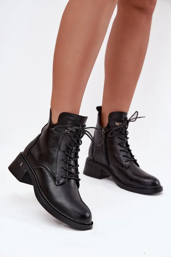 VINCEZA Insulated Women's Block Heeled Ankle Boots Vinceza