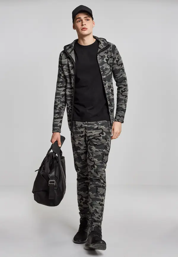 Urban Classics Interlock Camo Zip Jakna Tamna maska