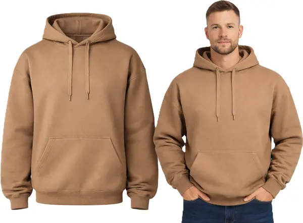 J.STYLE J.Style - Muška majica s kapuljačom svijetlosmeđe boje