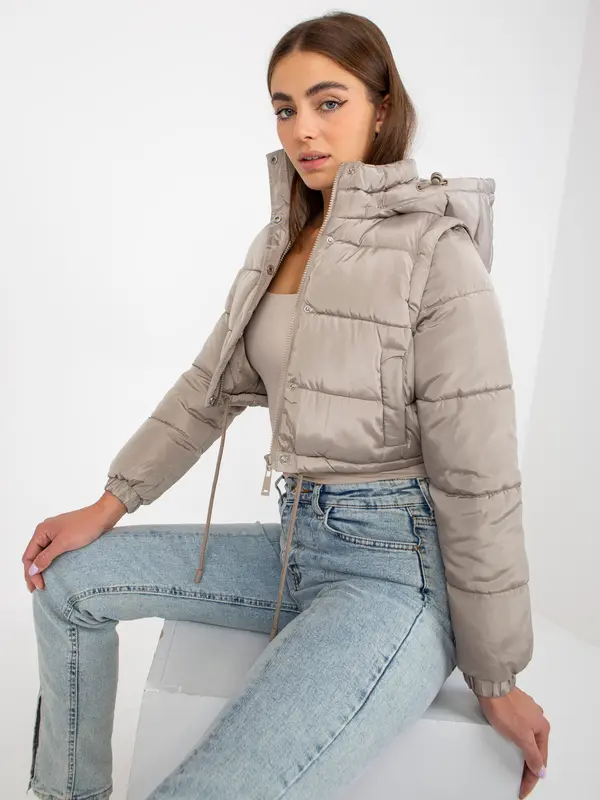 Honey Winter Jacket-NM-KR-D2-3869.13P-dark beige