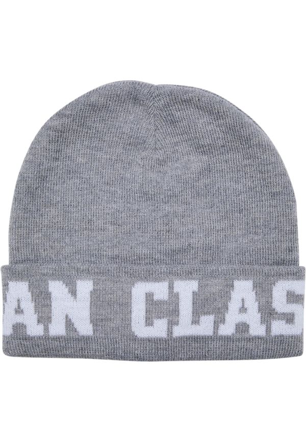 Urban Classics Accessoires Jaquard Beanie logo grey