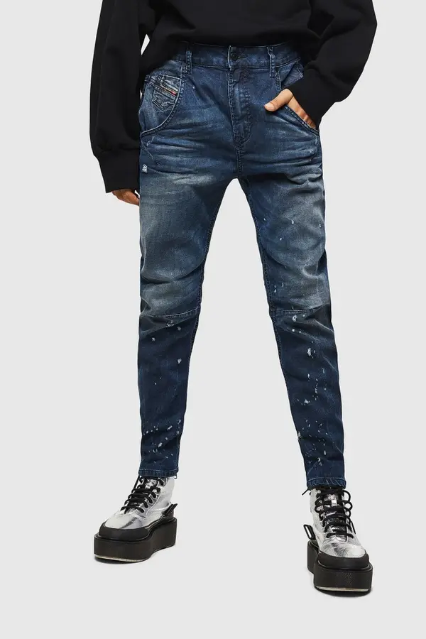 Diesel Jeans - Diesel FAYZAZIPNE Sweat jeans dark blue
