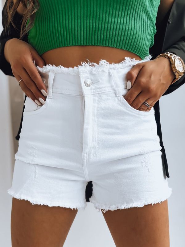 DStreet Jeansowe spodenki damskie MARINES białe Dstreet