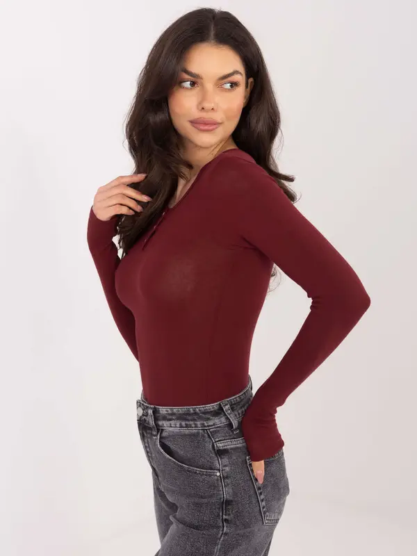 Factory Price Jednobojna bordo bluza