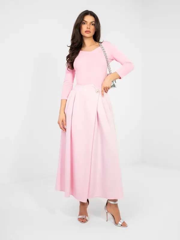 RUE PARIS Jednobojna pastelna bluza s 3/4 rukavima