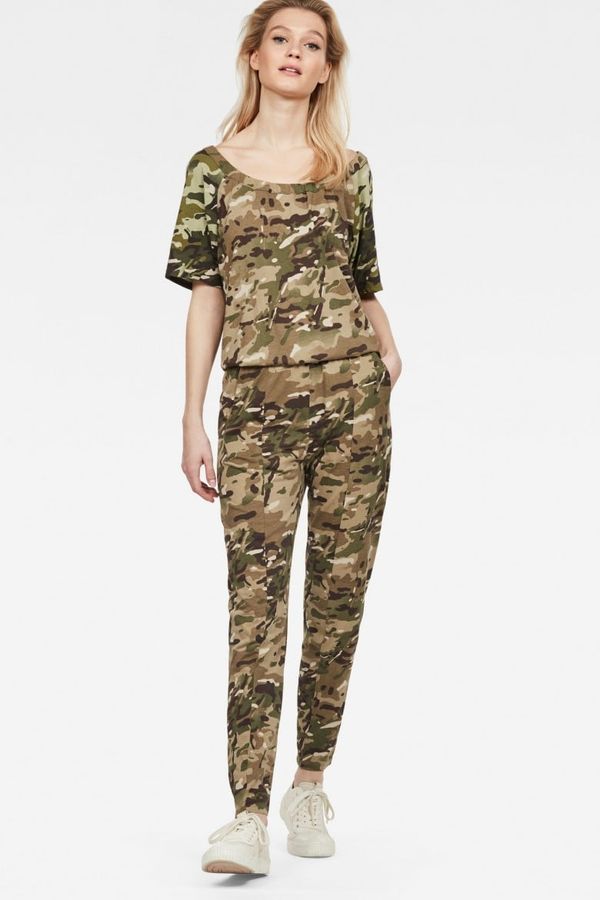 G Star Jumpsuit - G-STAR Namic boatneck suit wmn ss patterned