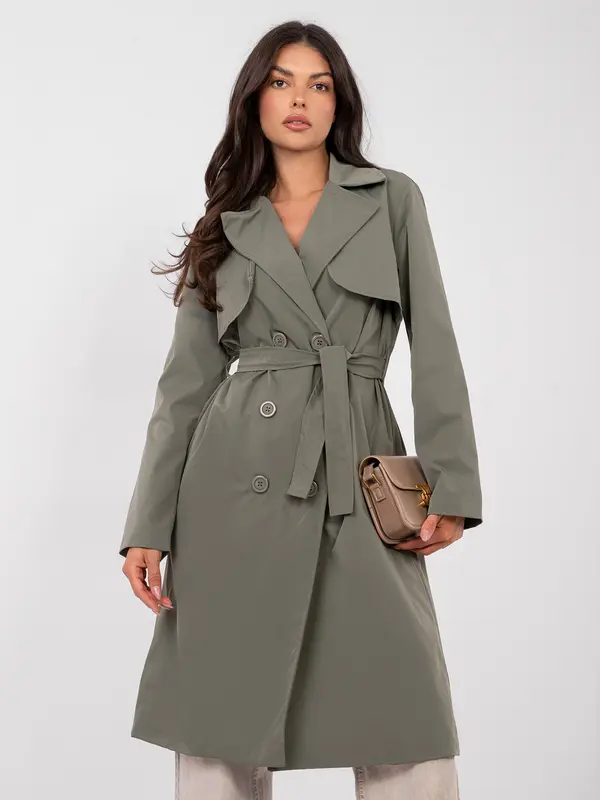 RUE PARIS Kaki trench kaput s remenom