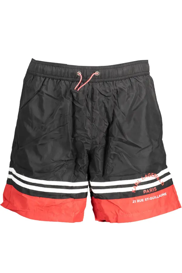 KARL LAGERFELD BEACHWEAR Karl Lagerfeld muški kupaći kostim crne boje