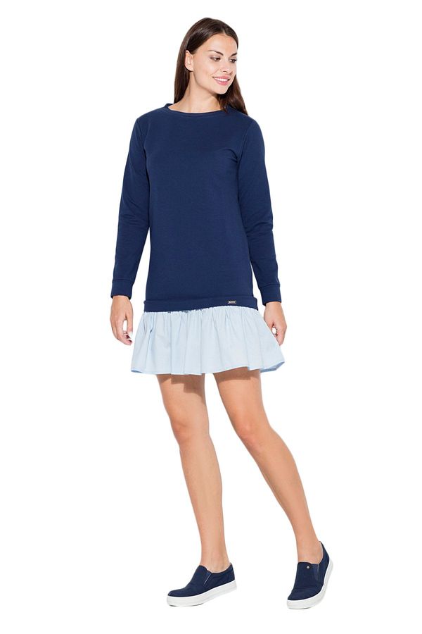 Katrus Katrus Woman's Dress K451 Navy Blue