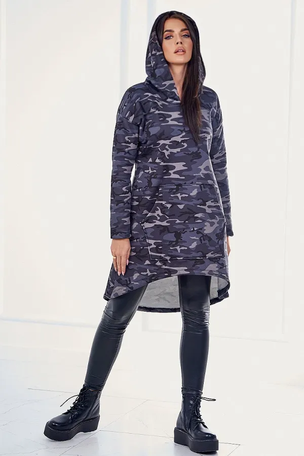 Kesi Kesi Camo dress graphite+black