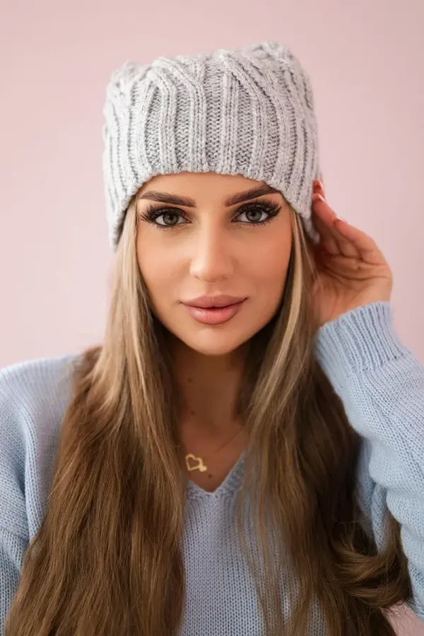 Kesi Kesi Cap with fleece Paulina K227 light gray