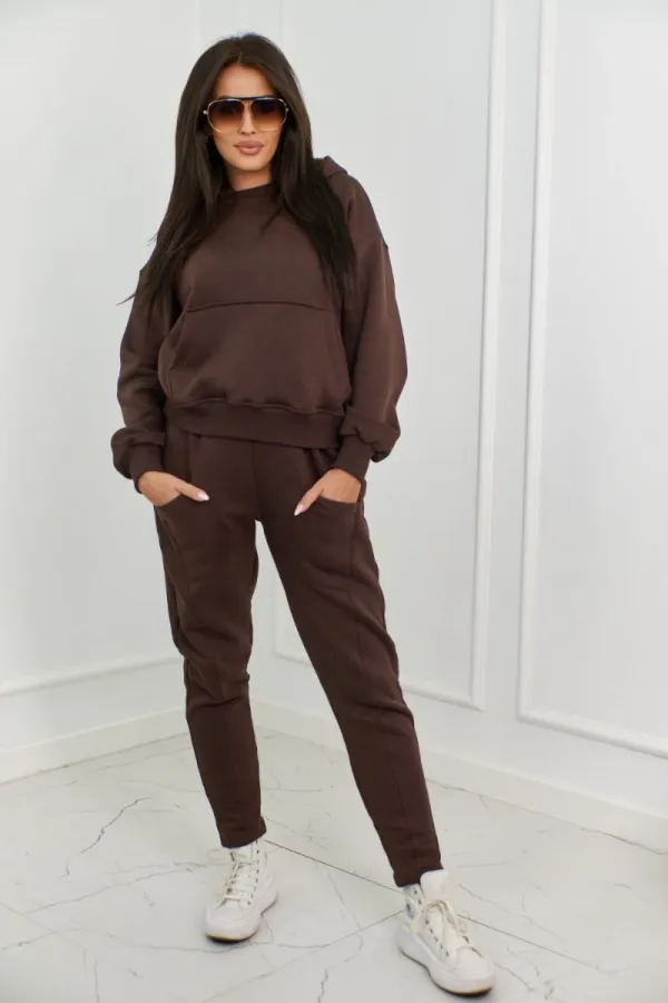 Kesi Kesi Insulated set sweatshirt + pants brown