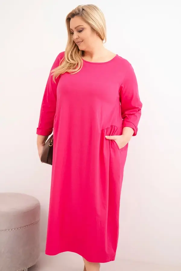 Kesi Włoski Kesi plus size haljina dugih rukava za žene