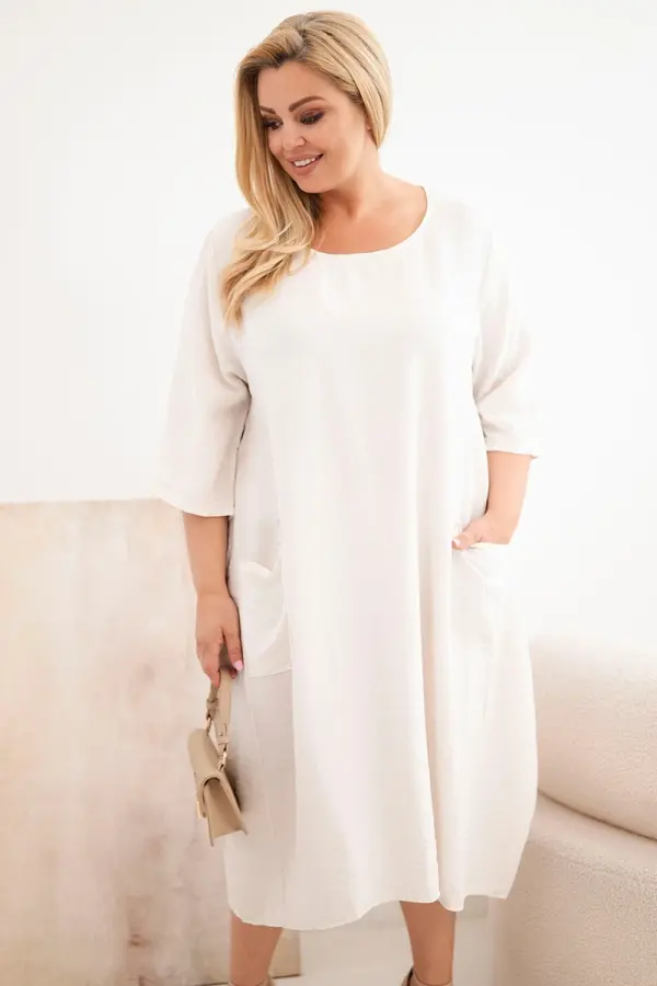 Kesi Włoski Kesi plus size haljina s džepovima