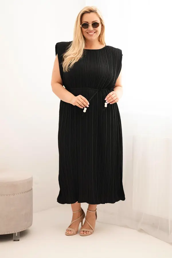 Kesi Włoski Kesi plus size midi haljina bez rukava